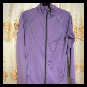 Purple Under Armour full-zip sweater
